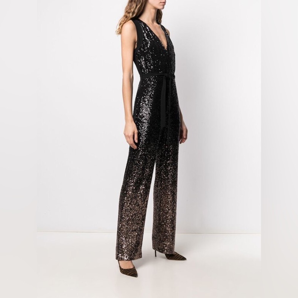DVF Eryn sequin jumpsuit (sz 00) / EUC / stunner!